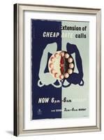 Extension of Cheap Rate Calls-Stan Krol-Framed Art Print