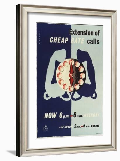 Extension of Cheap Rate Calls-Stan Krol-Framed Art Print