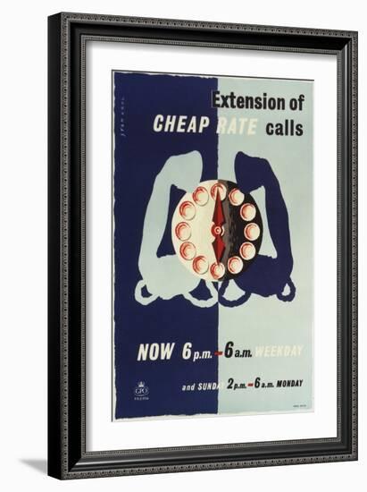 Extension of Cheap Rate Calls-Stan Krol-Framed Art Print