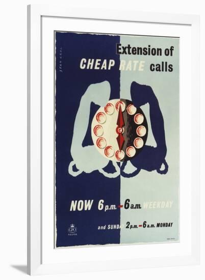 Extension of Cheap Rate Calls-Stan Krol-Framed Art Print