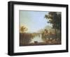 Extensive Coastal Landscape at Evening-Richard Wilson-Framed Premium Giclee Print