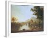 Extensive Coastal Landscape at Evening-Richard Wilson-Framed Giclee Print