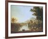 Extensive Coastal Landscape at Evening-Richard Wilson-Framed Giclee Print