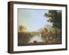 Extensive Coastal Landscape at Evening-Richard Wilson-Framed Giclee Print