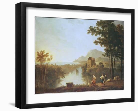 Extensive Coastal Landscape at Evening-Richard Wilson-Framed Giclee Print