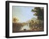 Extensive Coastal Landscape at Evening-Richard Wilson-Framed Giclee Print