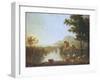 Extensive Coastal Landscape at Evening-Richard Wilson-Framed Giclee Print