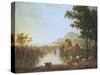 Extensive Coastal Landscape at Evening-Richard Wilson-Stretched Canvas