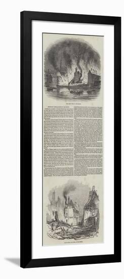 Extensive Conflagration at Gravesend-null-Framed Giclee Print