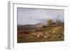 Extensive Landscape with a Shepherd and his Flock of Sheep, Surrey-George Shalders-Framed Giclee Print