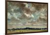 Extensive Landscape with Grey Clouds, C.1821 (Oil on Paper on Canvas)-John Constable-Framed Giclee Print