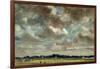 Extensive Landscape with Grey Clouds, C.1821 (Oil on Paper on Canvas)-John Constable-Framed Giclee Print