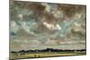 Extensive Landscape with Grey Clouds, C.1821 (Oil on Paper on Canvas)-John Constable-Mounted Giclee Print