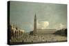 Extensive View of the Piazza San Marco-Canaletto-Stretched Canvas