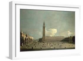 Extensive View of the Piazza San Marco-Canaletto-Framed Giclee Print
