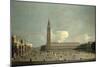 Extensive View of the Piazza San Marco-Canaletto-Mounted Giclee Print