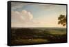Extensive Wooded Landscape with a Distant View of a Town-William Turner-Framed Stretched Canvas