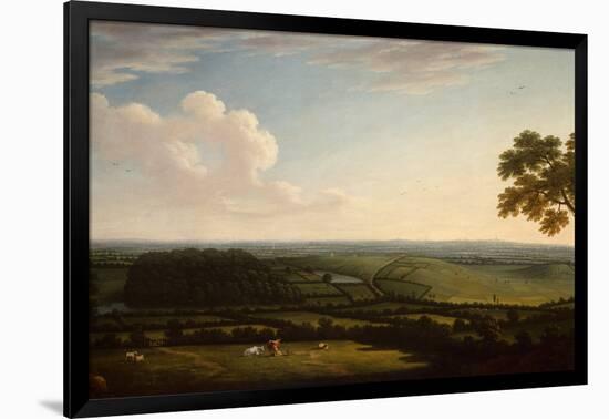 Extensive Wooded Landscape with a Distant View of a Town-William Turner-Framed Giclee Print