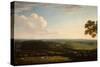 Extensive Wooded Landscape with a Distant View of a Town-William Turner-Stretched Canvas