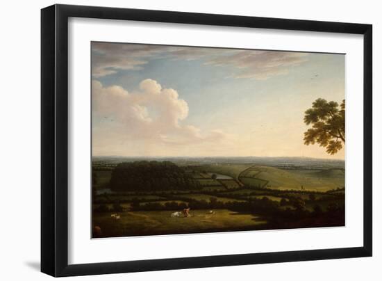 Extensive Wooded Landscape with a Distant View of a Town-William Turner-Framed Giclee Print