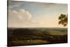 Extensive Wooded Landscape with a Distant View of a Town-William Turner-Stretched Canvas