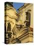 Exterior Detail of Baroque Facade of St. Nicholas Church, Stare Mesto, Czech Republic-Richard Nebesky-Stretched Canvas