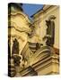 Exterior Detail of Baroque Facade of St. Nicholas Church, Stare Mesto, Czech Republic-Richard Nebesky-Stretched Canvas