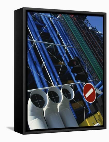 Exterior Detail of Pipes at the Pompidou Centre, Beaubourg, Paris, France, Europe-Mawson Mark-Framed Stretched Canvas