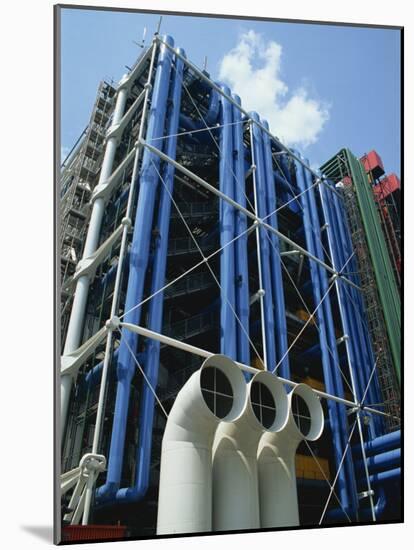 Exterior Detail of the Pompidou Centre, Beaubourg, Paris, France, Europe-Hans Peter Merten-Mounted Photographic Print