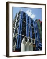 Exterior Detail of the Pompidou Centre, Beaubourg, Paris, France, Europe-Hans Peter Merten-Framed Photographic Print