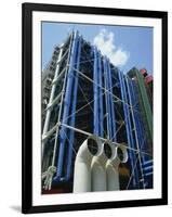 Exterior Detail of the Pompidou Centre, Beaubourg, Paris, France, Europe-Hans Peter Merten-Framed Photographic Print