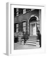 Exterior Facade of the Landmark 19th Century Merchant House with Handsome Wrought-Iron Balustrade-Walter Sanders-Framed Photographic Print