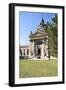 Exterior Facade with Columns and Sculptures of the Famed Szechenhu Thermal Bath House-Kimberly Walker-Framed Photographic Print