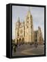 Exterior from the Southwest of the Cathedral, Leon, Castilla Y Leon, Spain, Europe-Nick Servian-Framed Stretched Canvas