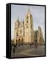 Exterior from the Southwest of the Cathedral, Leon, Castilla Y Leon, Spain, Europe-Nick Servian-Framed Stretched Canvas