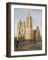 Exterior from the Southwest of the Cathedral, Leon, Castilla Y Leon, Spain, Europe-Nick Servian-Framed Photographic Print