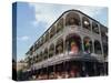 Exterior of a Building with Balconies, French Quarter Architecture, New Orleans, Louisiana, USA-Alison Wright-Stretched Canvas