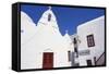 Exterior of a Church, Mikonos, Cyclades, Greece-Ken Gillham-Framed Stretched Canvas