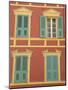 Exterior of a Formal Fa�e with Blue Shutters and Orange Walls, Ajaccio, Corsica, France-Thouvenin Guy-Mounted Photographic Print