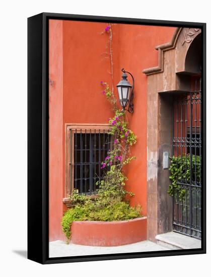 Exterior of a House, San Miguel, Guanajuato State, Mexico-Julie Eggers-Framed Stretched Canvas