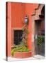 Exterior of a House, San Miguel, Guanajuato State, Mexico-Julie Eggers-Stretched Canvas
