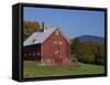 Exterior of a Large Barn, Typical of the Region, on a Farm in Vermont, New England, USA-Fraser Hall-Framed Stretched Canvas