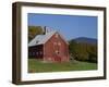 Exterior of a Large Barn, Typical of the Region, on a Farm in Vermont, New England, USA-Fraser Hall-Framed Photographic Print