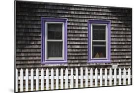 Exterior of a Shingle Carpenter Gothic (Gingerbread) Cottage with White Picket Fence-Julian Castle-Mounted Photo