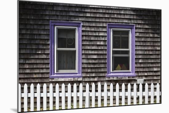 Exterior of a Shingle Carpenter Gothic (Gingerbread) Cottage with White Picket Fence-Julian Castle-Mounted Photo