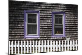 Exterior of a Shingle Carpenter Gothic (Gingerbread) Cottage with White Picket Fence-Julian Castle-Mounted Photo