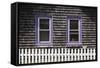 Exterior of a Shingle Carpenter Gothic (Gingerbread) Cottage with White Picket Fence-Julian Castle-Framed Stretched Canvas