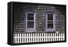 Exterior of a Shingle Carpenter Gothic (Gingerbread) Cottage with White Picket Fence-Julian Castle-Framed Stretched Canvas