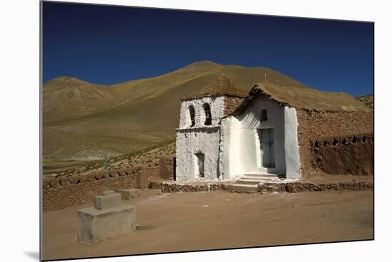 Exterior of a Small Church in Arid Landscape Near Al Tatio Geysers, Atacama Desert, Chile-Mark Chivers-Mounted Photographic Print