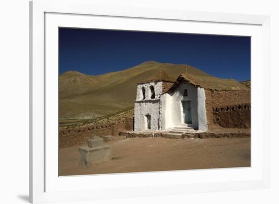 Exterior of a Small Church in Arid Landscape Near Al Tatio Geysers, Atacama Desert, Chile-Mark Chivers-Framed Photographic Print